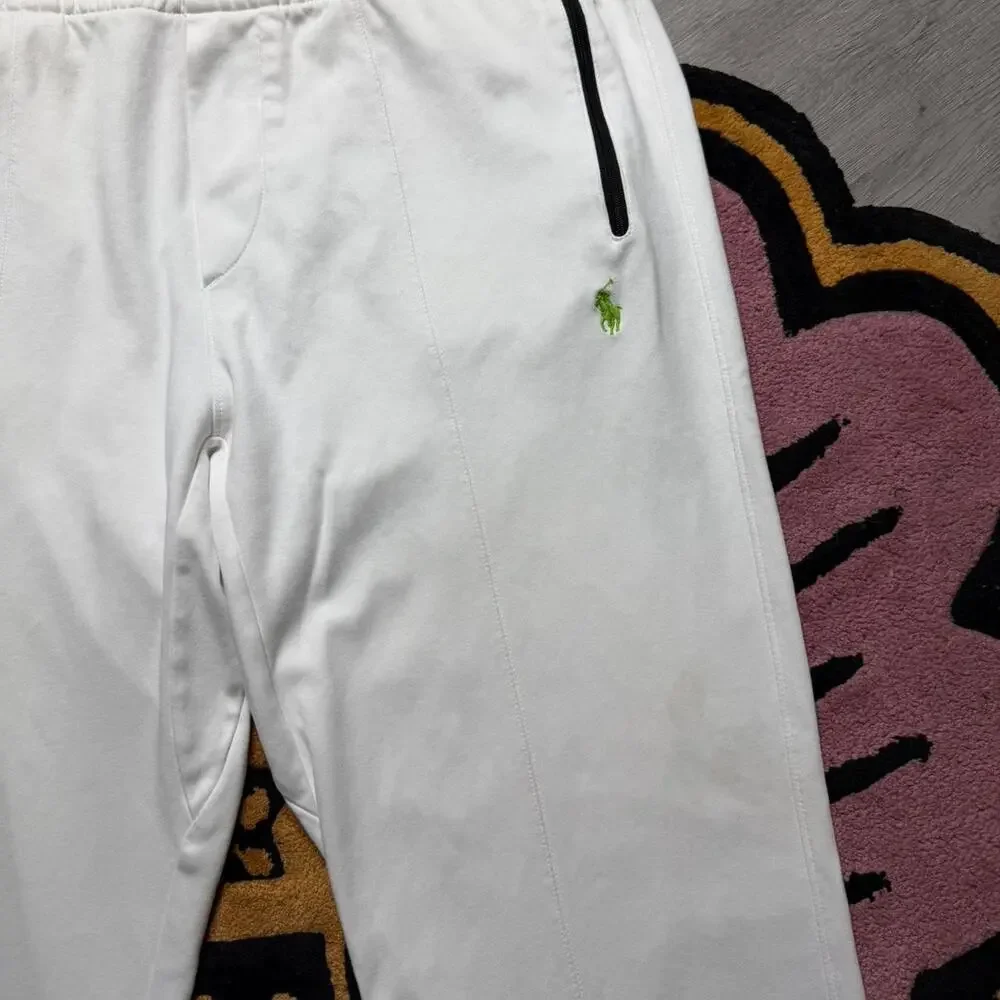 Polo Ralph Lauren Embroidered Logo Regular Fit Sweatpants SIze Large White